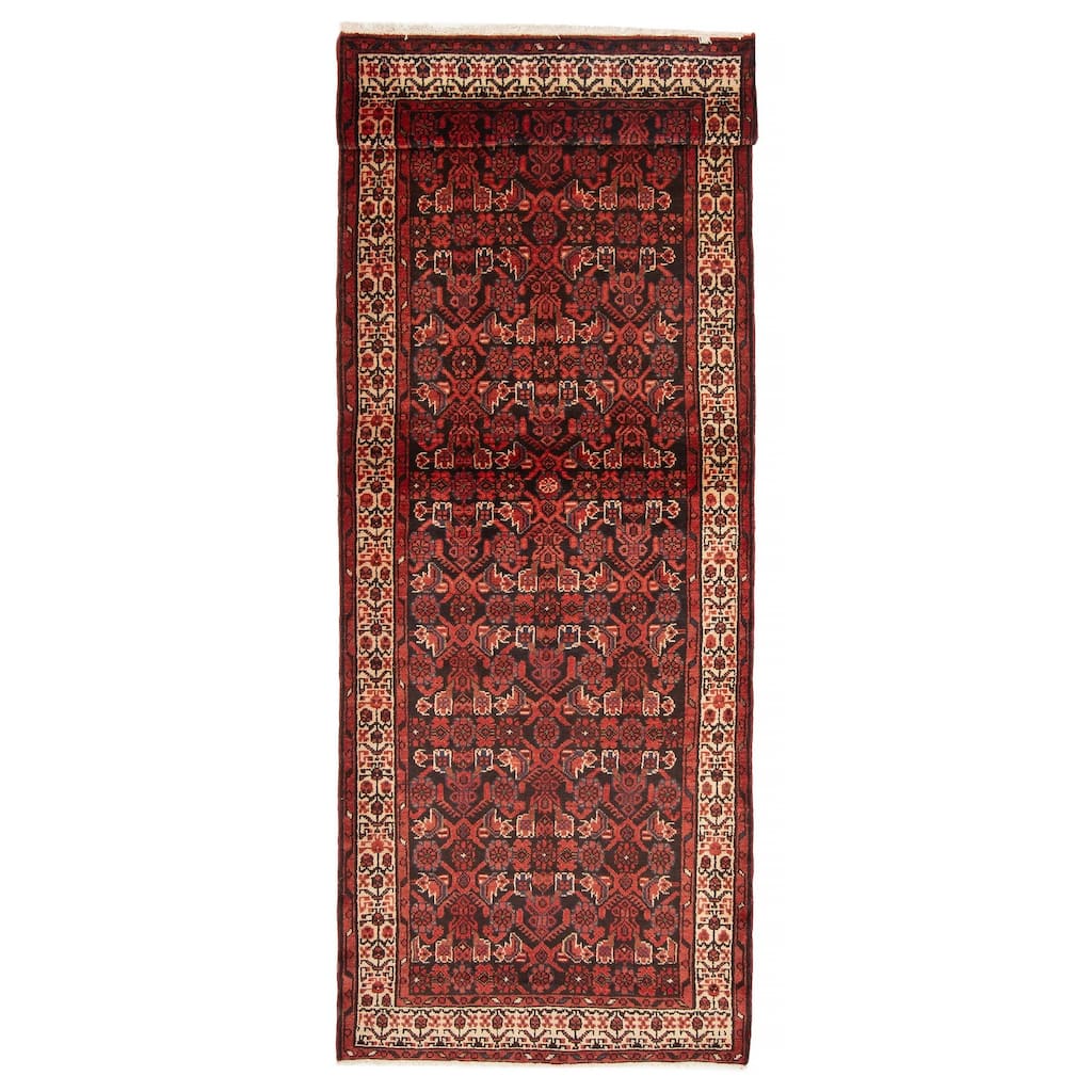 ECARPETGALLERY Hand-knotted Andelz Black Wool Rug - 3'5 x 10'0