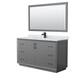 Option Dark Gray, Black Trim, Carrara Marble Top