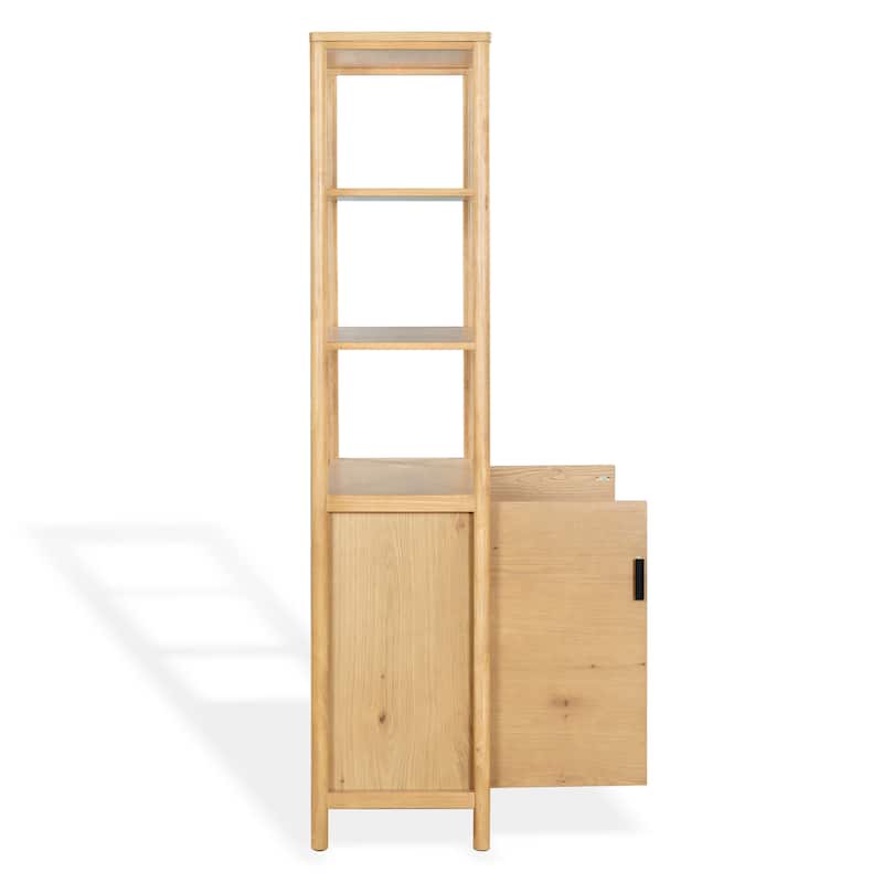 SAFAVIEH Couture Jaylessa 5-Shelf Wood Bookcase - 36"W x 17"D x 78"H