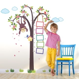 Walplus Monkey Growth Chart Wall Sticker Decal Wall Art Nursery Decor
