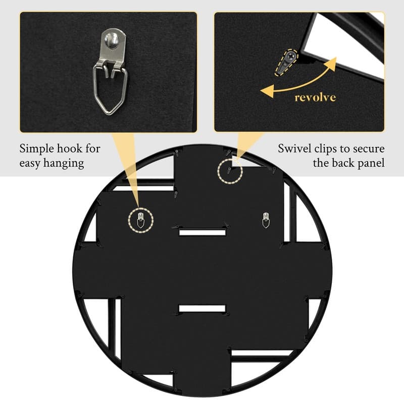 Hello Laura 9 Opening Round 4×6 Collage Wall Frame Multi Picture Photo Frame for Wall