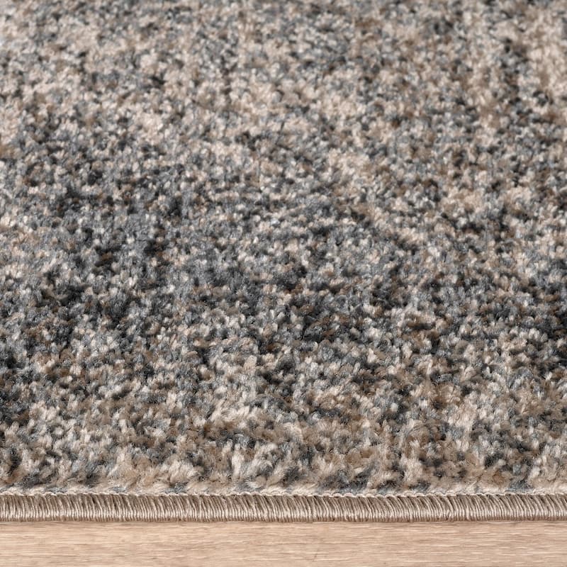 Modern Designer Rug in Cream Brown Black