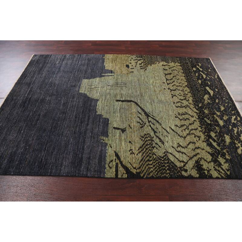 Abstract Design Gabbeh Persian Wool Area Rug Handmade Bedroom Carpet - 5'6" x 8'0"