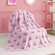 preview thumbnail 56 of 74, Juicy Couture 50"x70" Plush Kids Throw Blankets 50" x 70" - Crown Lavender