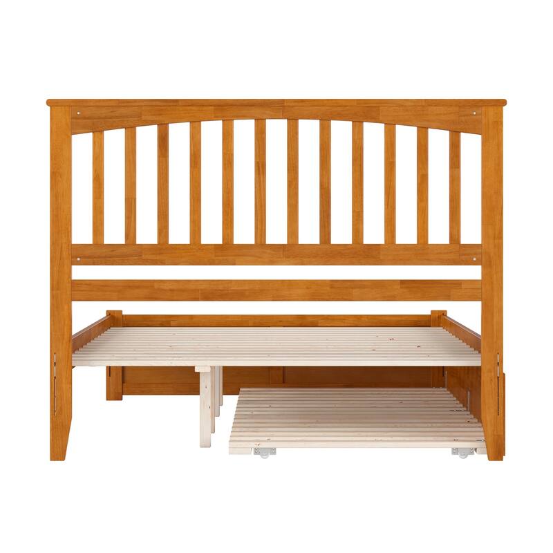 Mission Platform Bed with Footboard and Twin XL Trundle