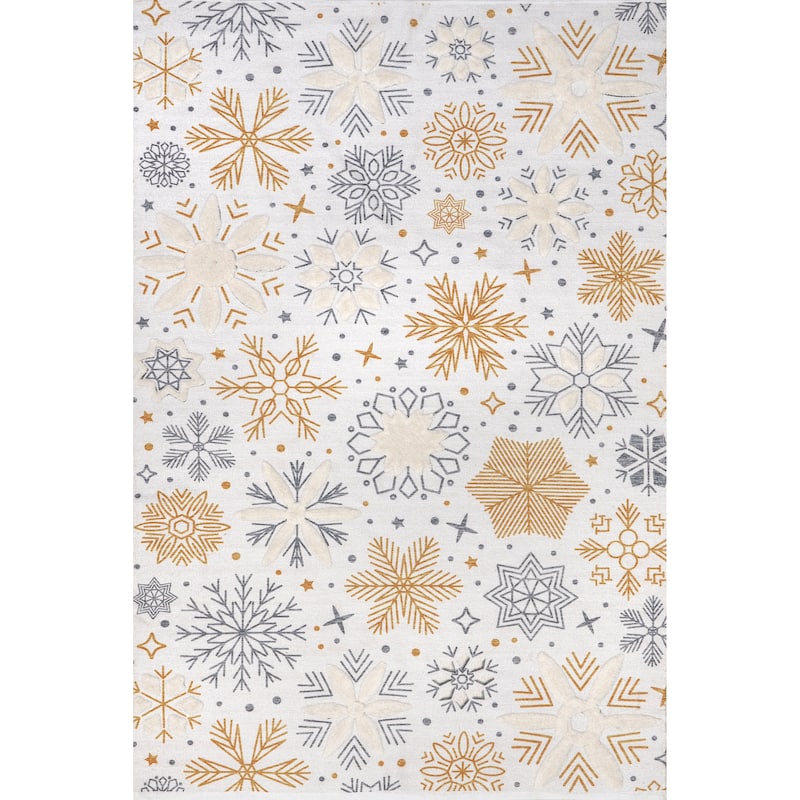 Nuloom Eloide High-Low Snowflake Area Rug