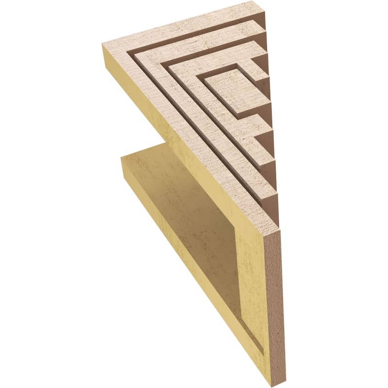 Series 2 Wide Landon Rough Cedar Woodgrain TimberThane Corbel, Primed Tan