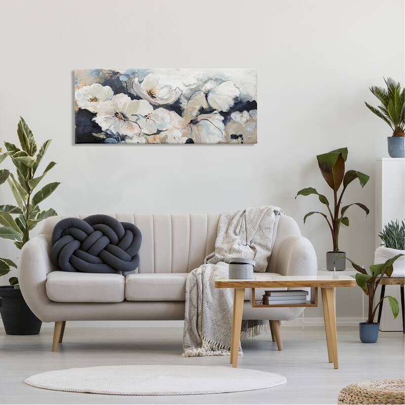 Stupell Delicate Flower Petals Blooming Modern Painting Design Canvas Wall Art, Design by Design Fabrikken