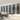 InStyleDesign 12-Panel Double Rail White Panel Track Extend 140"-260"W x 94"H, Panel width 23.5", Cheviot, Smoke - 260"W x 94"H