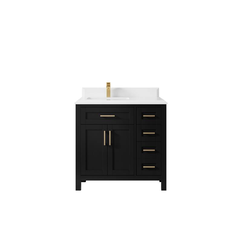 Willow Collections 36 in. W x 22 in. D Cambridge Left Offset Sink Bathroom Vanity with Countertop