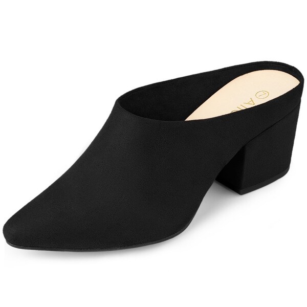 slip on block heels