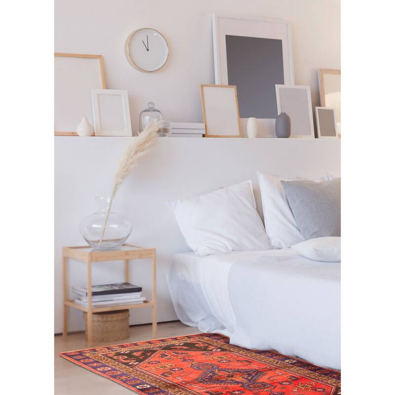 ECARPETGALLERY Hand-knotted Andelz Red Wool Rug - 4'2 x 6'8