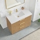 preview thumbnail 22 of 96, Santarem Single Vanity with Pure White Quartz Stone Top without Mirror