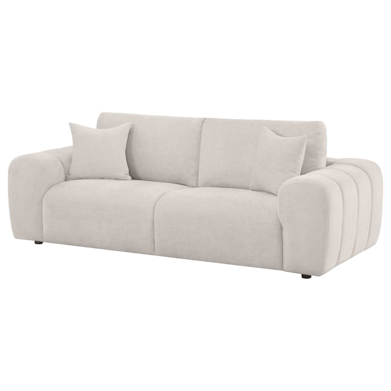 Burnett Chenille Upholstered Wide Arm Sofa