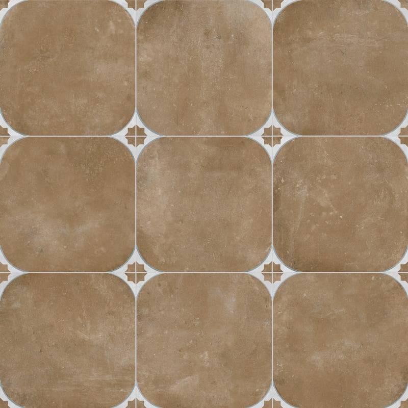 Merola Tile Tetuan Terra 17-3/8" x 17-3/8" Porcelain Floor and Wall Tile