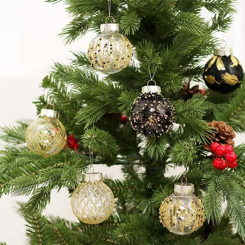25 Pcs Christmas Decoration Ball Ornaments Set for Holiday Party Wedding - N/A