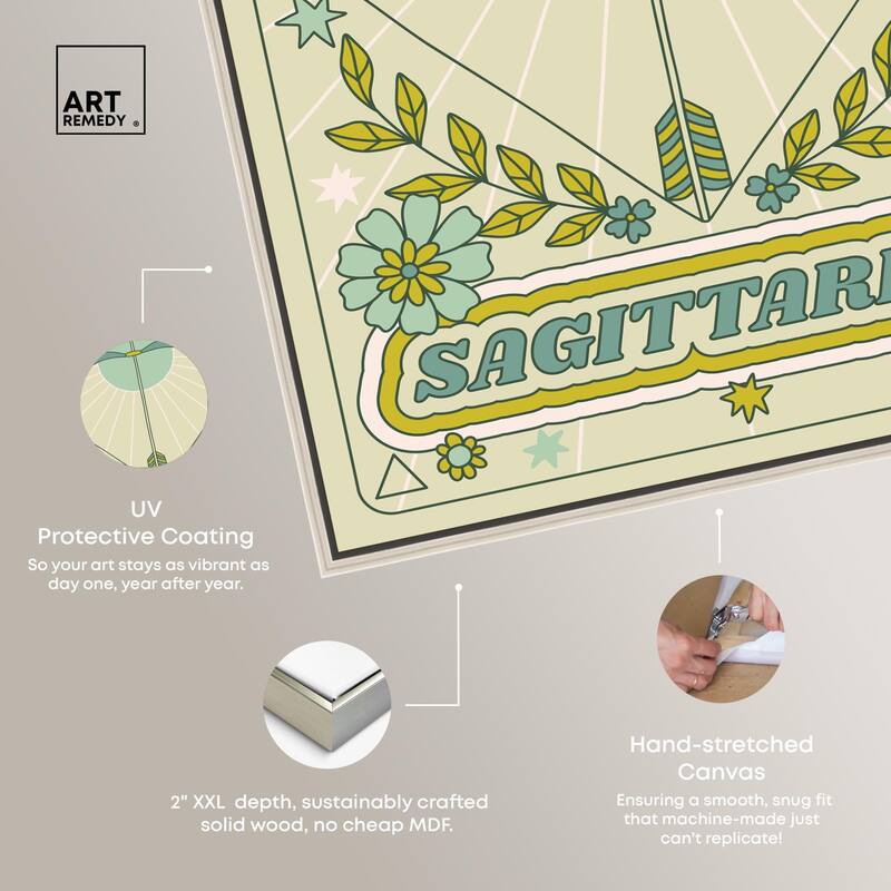Sagittarius Stars Card Canvas by Art Remedy