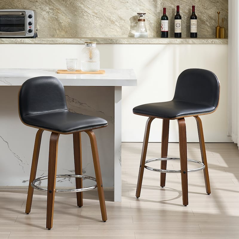 Upholstered Wood Swivel Bar Stools/ Counter Stool