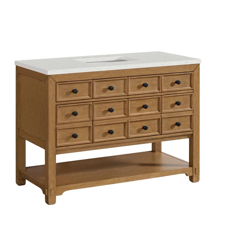 Malibu 48" Single Vanity, Amber Birch