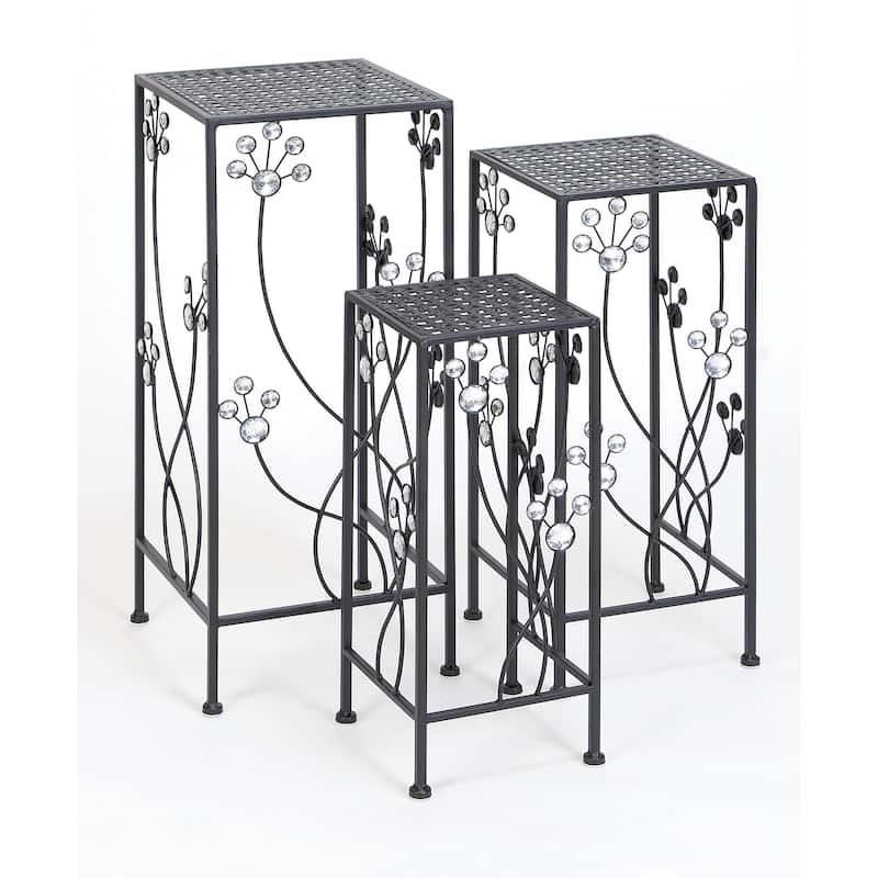 Black Metal Plantstand (Set of 3)