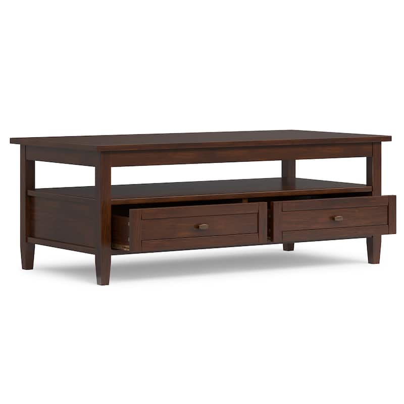 WYNDENHALL Norfolk Wood Transitional Coffee Table - 48 Inches wide