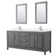 Option Dark Gray, Chrome Trim, White Quartz Top