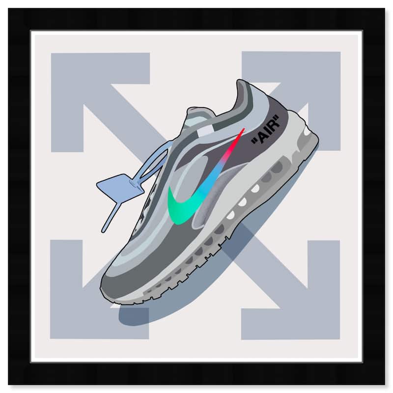 Wynwood Studio Prints Fashion and Glam Modern Day Sneaker Gray and Light Gray Modern & Contemporary Wall Art Canvas Print