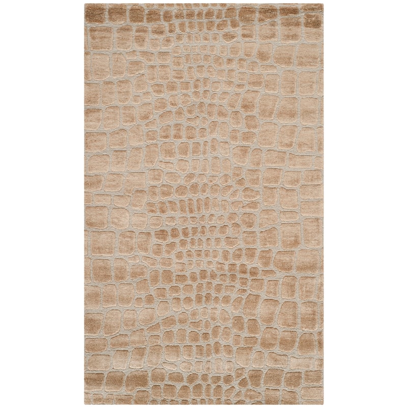 Martha Stewart by SAFAVIEH Amazonia Silk Blend Rug - 5'6" x 8'6" - Raft/Beige