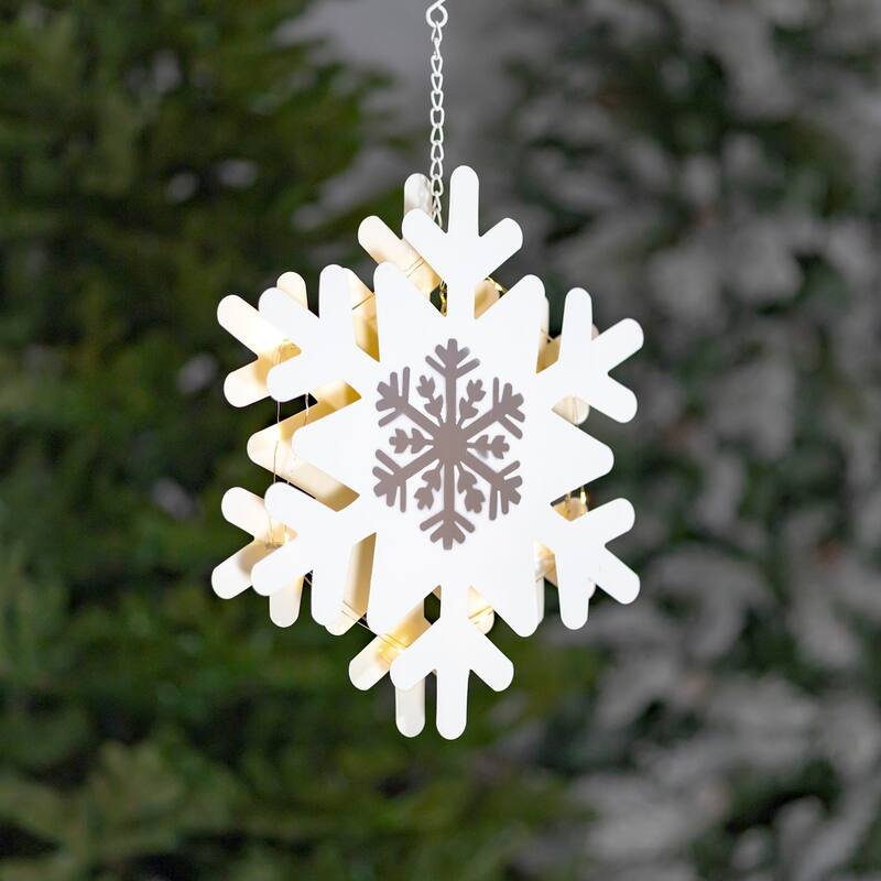 Set of 3 Hanging Christmas Lights- Snowflakes or Stars