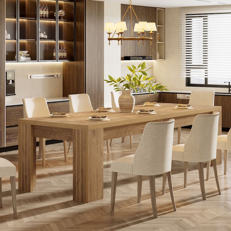 78.7-Inch Dining Table for 6-10, Large Farmhouse Kitchen Table
