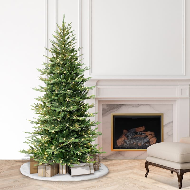 Puleo International 6.5 ft. Pre-lit Slim Balsam Fir Tree - 6.5 Foot