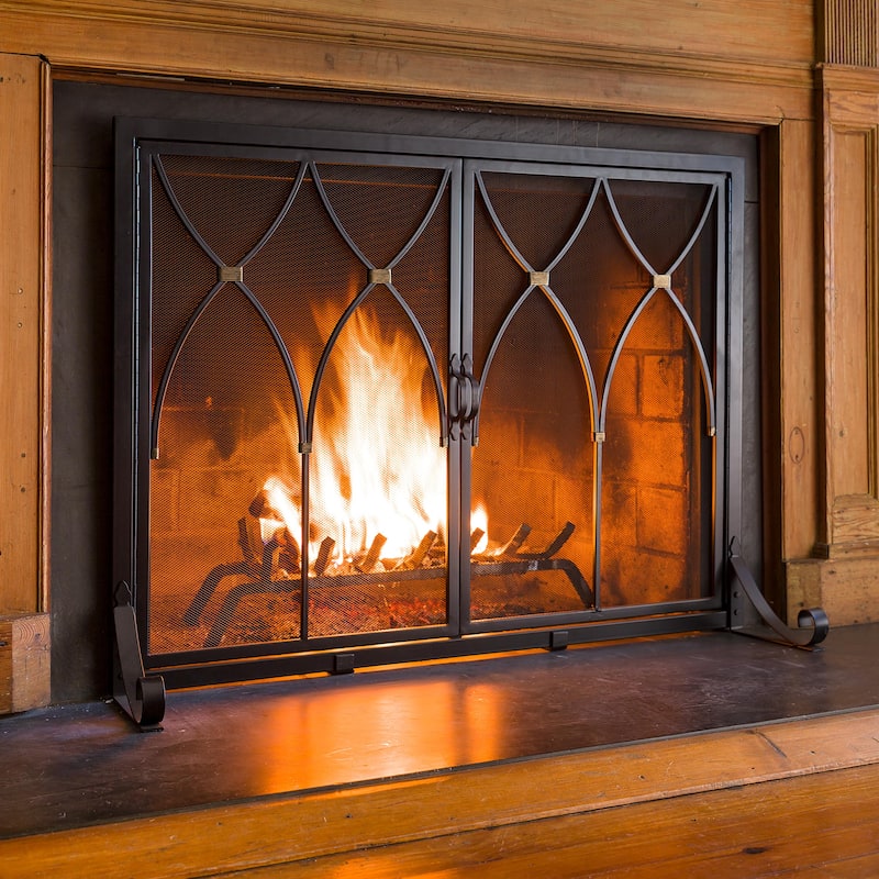 Small Winchester Fireplace Screen with Doors