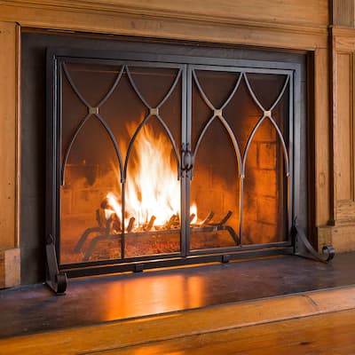 Small Winchester Fireplace Screen with Doors