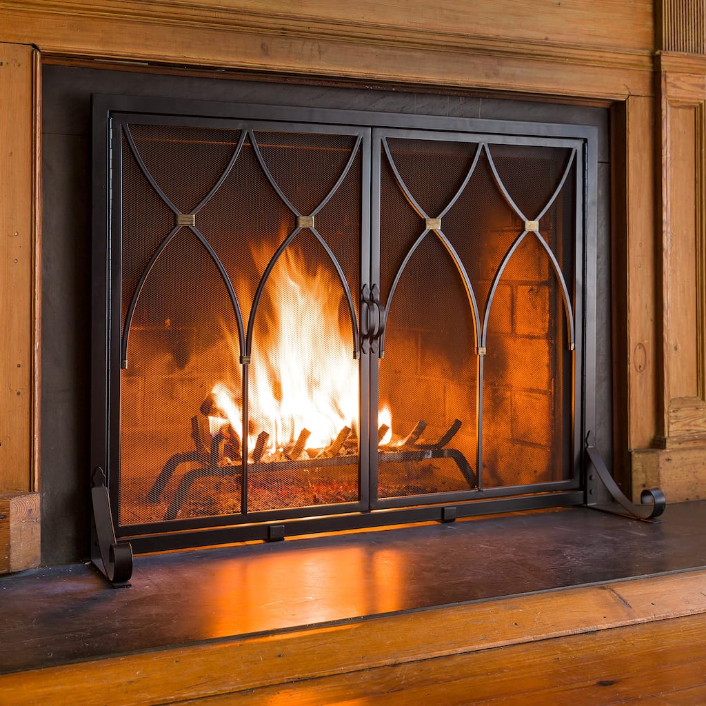 Small Winchester Fireplace Screen with Doors