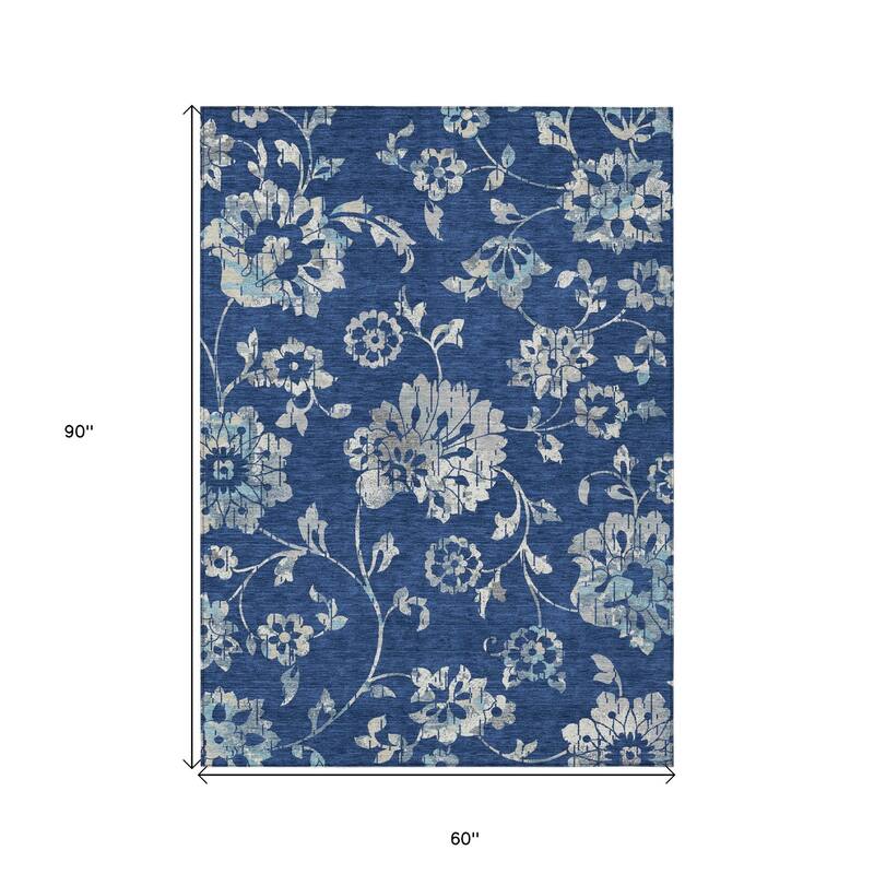 HomeRoots Floral Transitional Rectangle Outdoor Rug