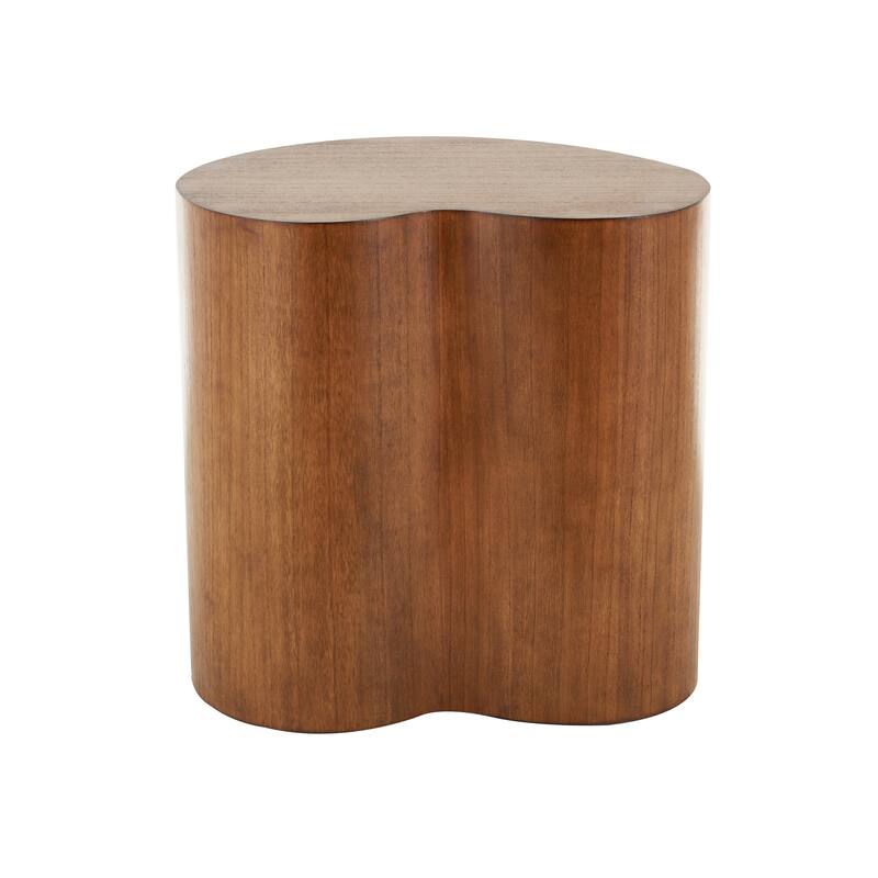 Black or Brown Wood Heart Inspired Side End Accent Table