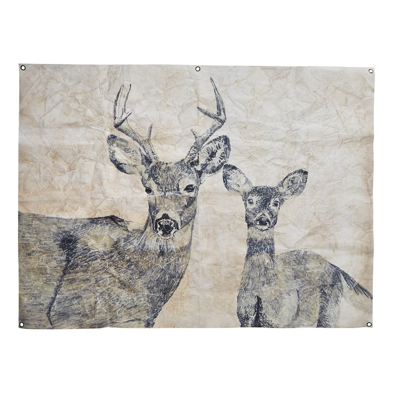 Deer And Fawn Wall Art 45 x 0.06 x 34 Inches.