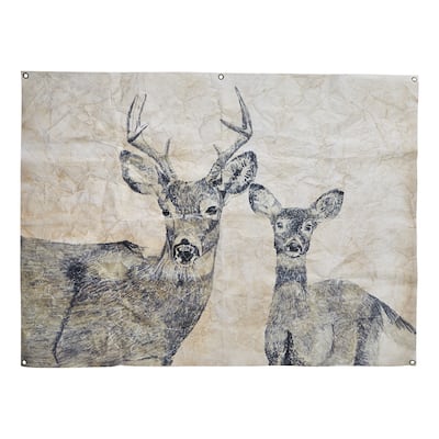 Deer And Fawn Wall Art 45 x 0.06 x 34 Inches.
