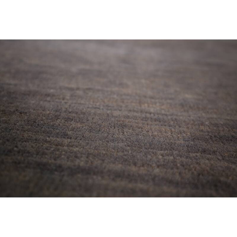 Gray Modern Gabbeh Oriental Area Rug Handmade Dining Room Wool Carpet - 5'8" x 7'11"