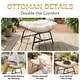 preview thumbnail 42 of 44, Oversized Indoor Outdoor Royal Papasan Rocking Chair, Patio Egg Rocker with Cushions, 450 lb Capacity