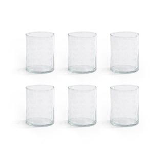 Caspian Etched Glass Tumblers, Set of 6