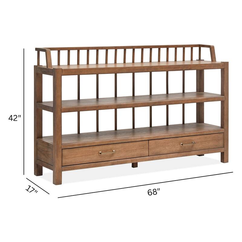 Magnussen Home Lindon Belgian Wheat Server - 68''W x 17''D x 42''H