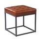 preview thumbnail 6 of 8, SEI Furniture Healy Saddle Brown Mini Ottoman