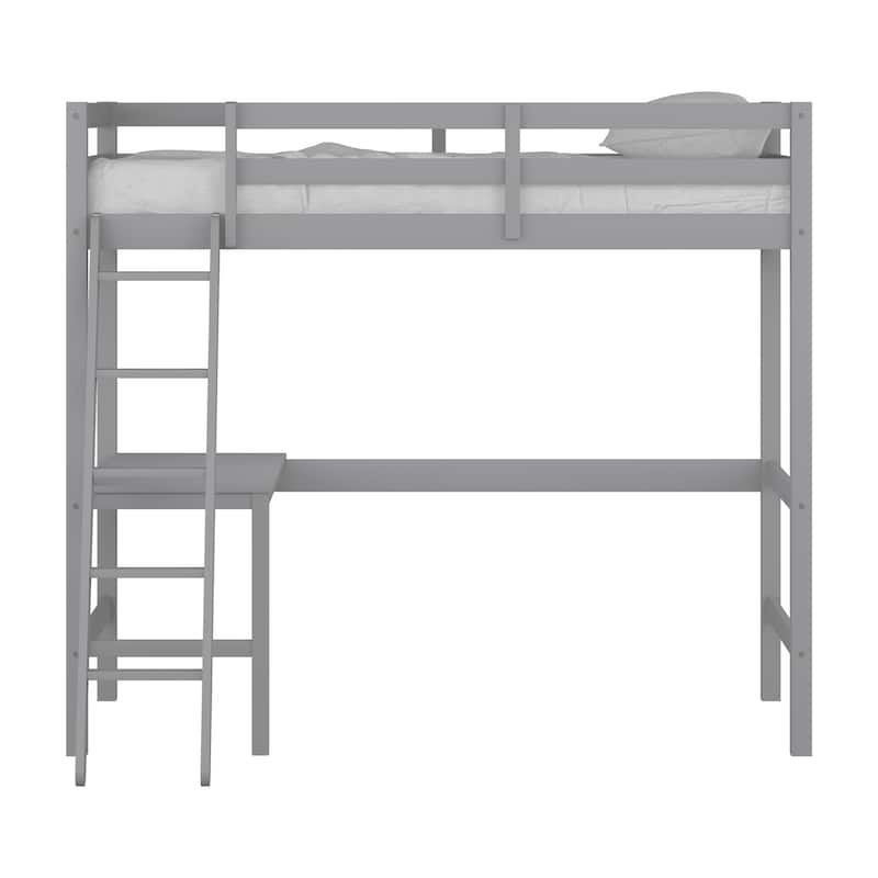 Hillsdale Caspian Wood Twin Loft Bed with Desk