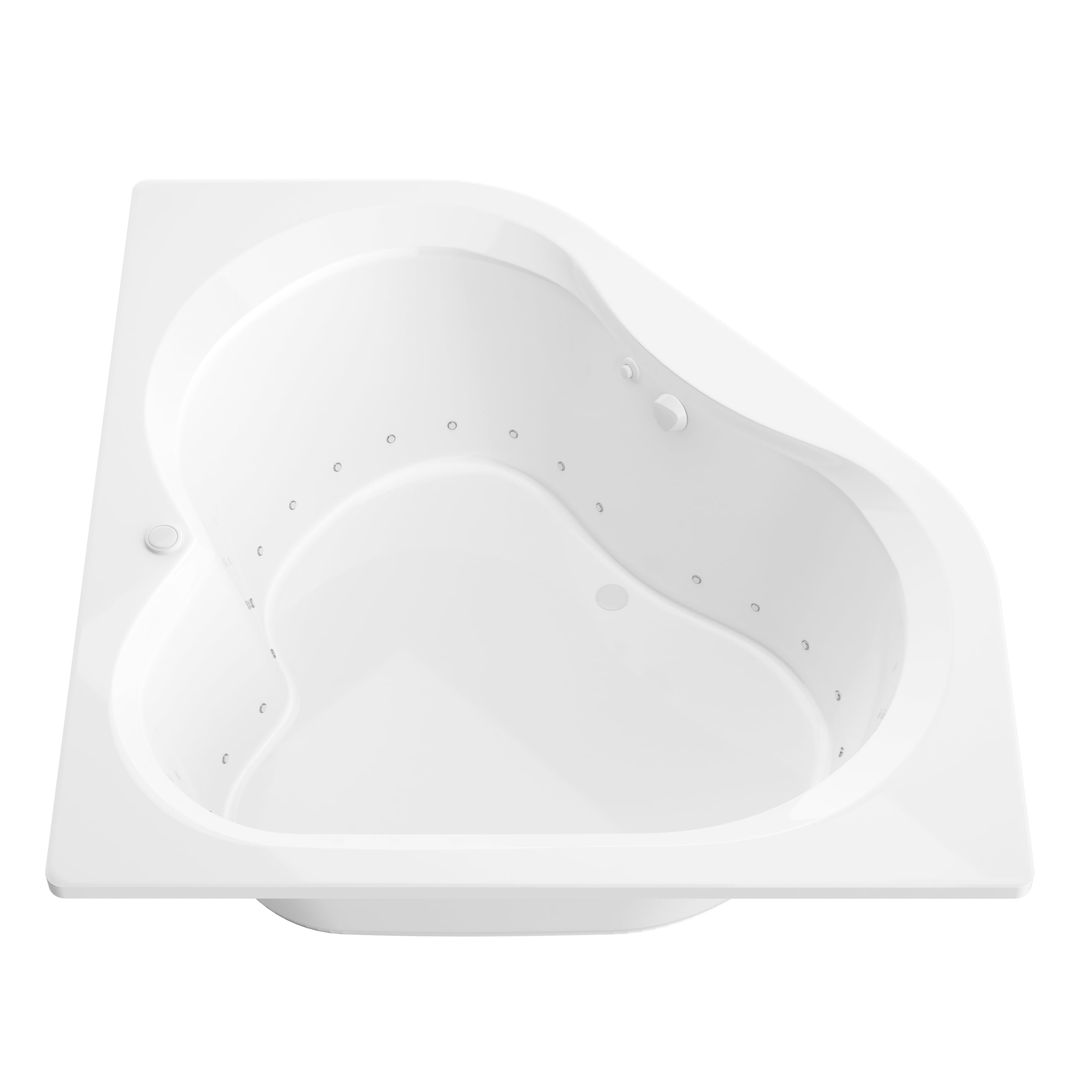Atlantis Whirlpools Cascade 60 x 60 Corner Air Jetted Bathtub in White
