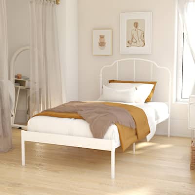 RealRooms Camie Adjustable Height Metal Bed Frame