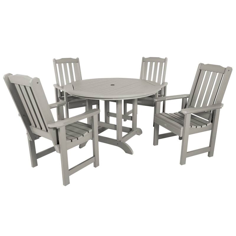 Lehigh 5-piece Outdoor Dining Set - 48" Round Table, Dining-height - Harbor Gray
