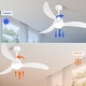 preview thumbnail 61 of 75, Sofucor 42/52 Inch Low Profile Flush Mount Ceiling Fan with Light,Remote Control,Solid wood/ABS Blades,Reversible Quiet DC Motor