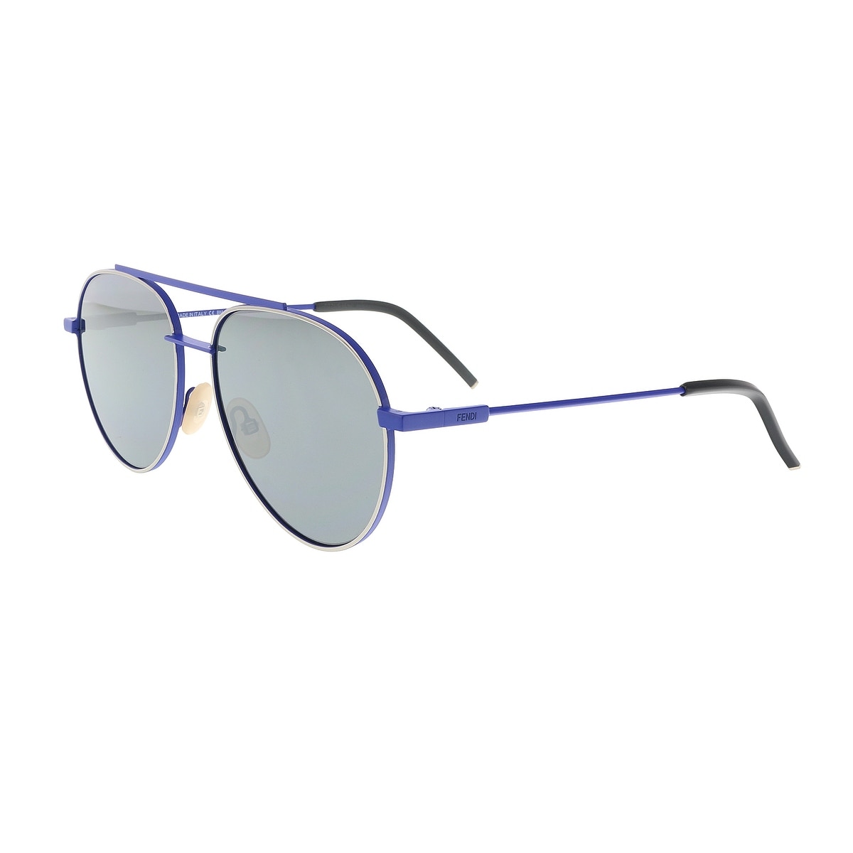 Shop Fendi Ff0222 S 0pjp Blue Aviator Sunglasses 56 16 145