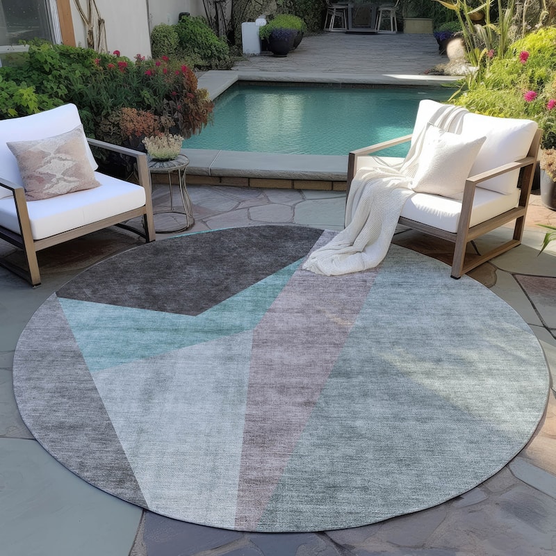 Machine Washable Indoor/ Outdoor Chantille Contemporary Dimensions Rug